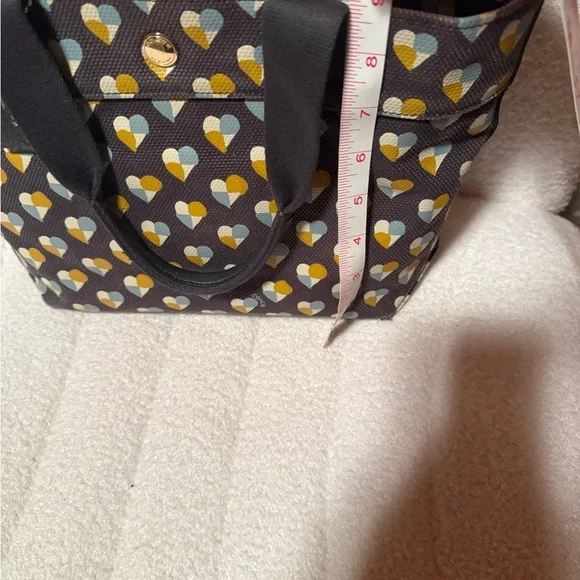 Coach Heart Pattern Tote - Black, Yellow, and Light Blue - Picture 8 of 8